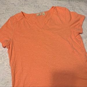 LL Bean melon 100% cotton shirt Large